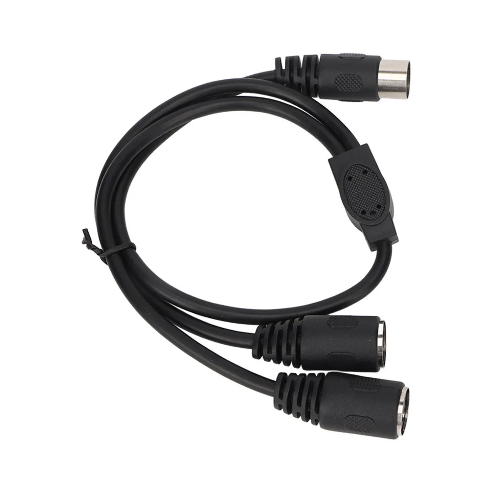 High Accuracy DIN 5 Pin Male to 2 DIN 5 Pin Female Cable 1.6ft MIDI Sync Breakout Cable Y Splitter Cable