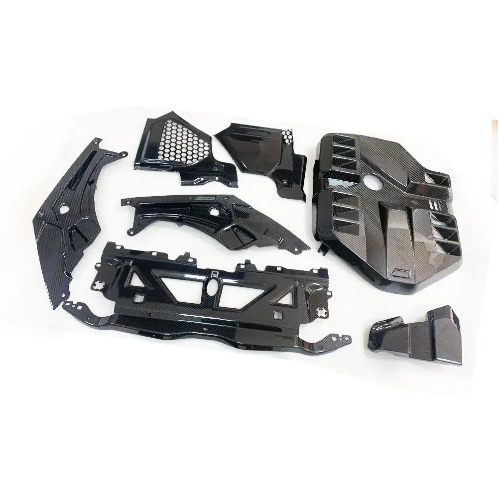 Dry Carbon Fiber ECU Cover & Headlight Cover & Water Cooling Cover & Engine Cover & Intake Intake Cover for G8X M2 M3 M4 2020-UP