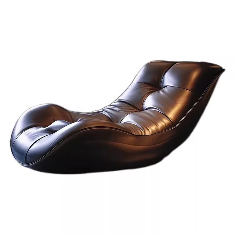 

Italian minimalist balcony reclining and sleeping lazy sofa chair luxury single sofa reclining chair solid wood office