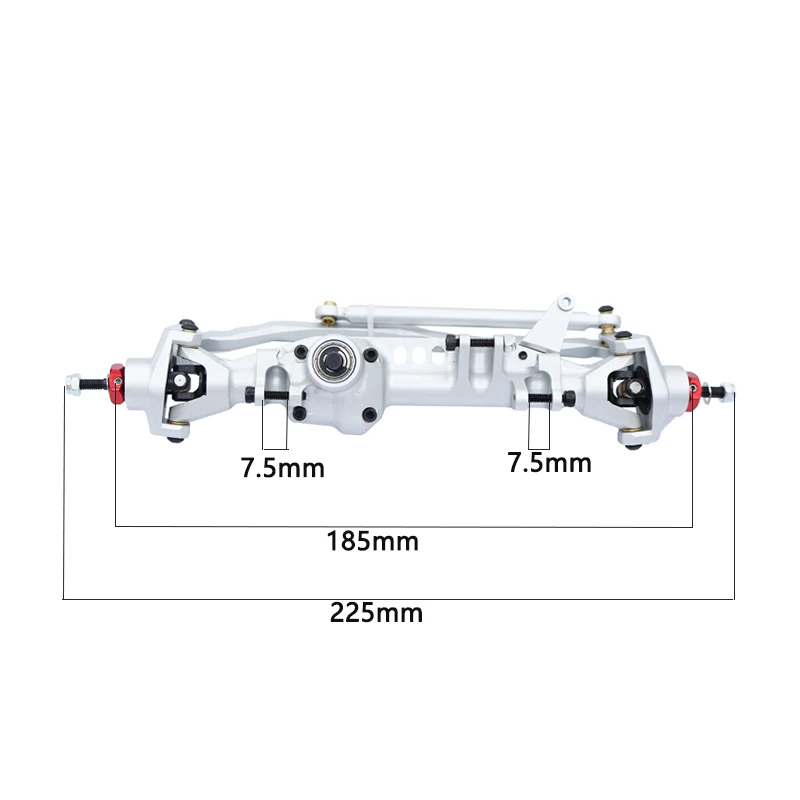 Aluminum Front Rear Axles for 1/10 Axial SCX10 III Bronco AXI03014T1 Axle RC Crawler Car Upgrade Part