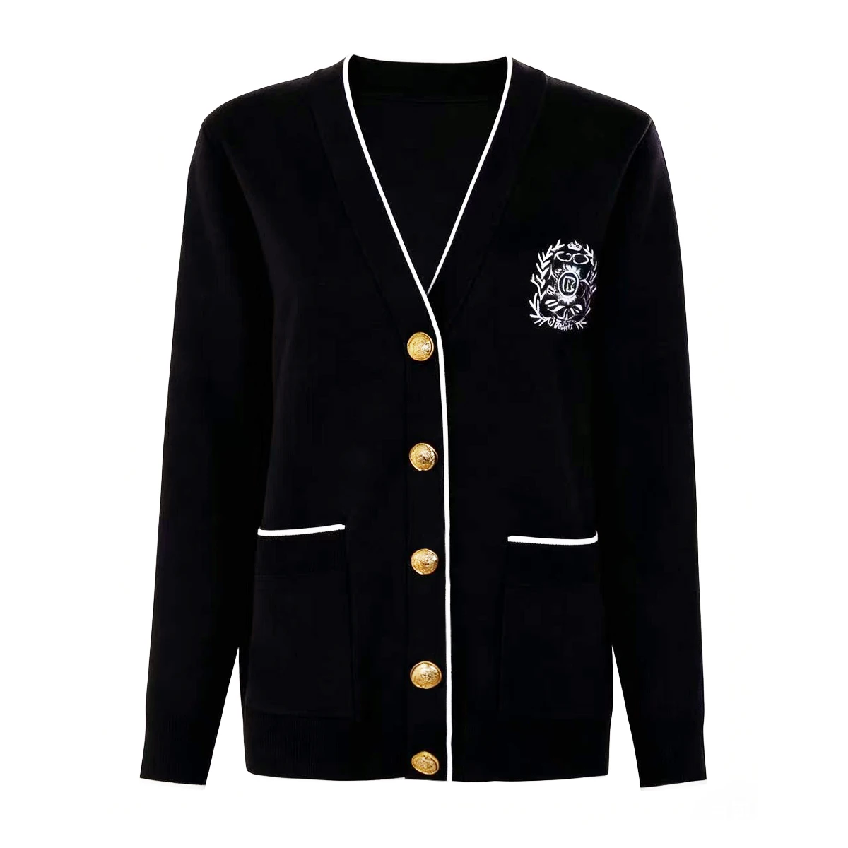 

High Quality Spring And Autumn New Style Fashionable Temperament Socialite Embroidered Loose Jacket Women's Cardigan