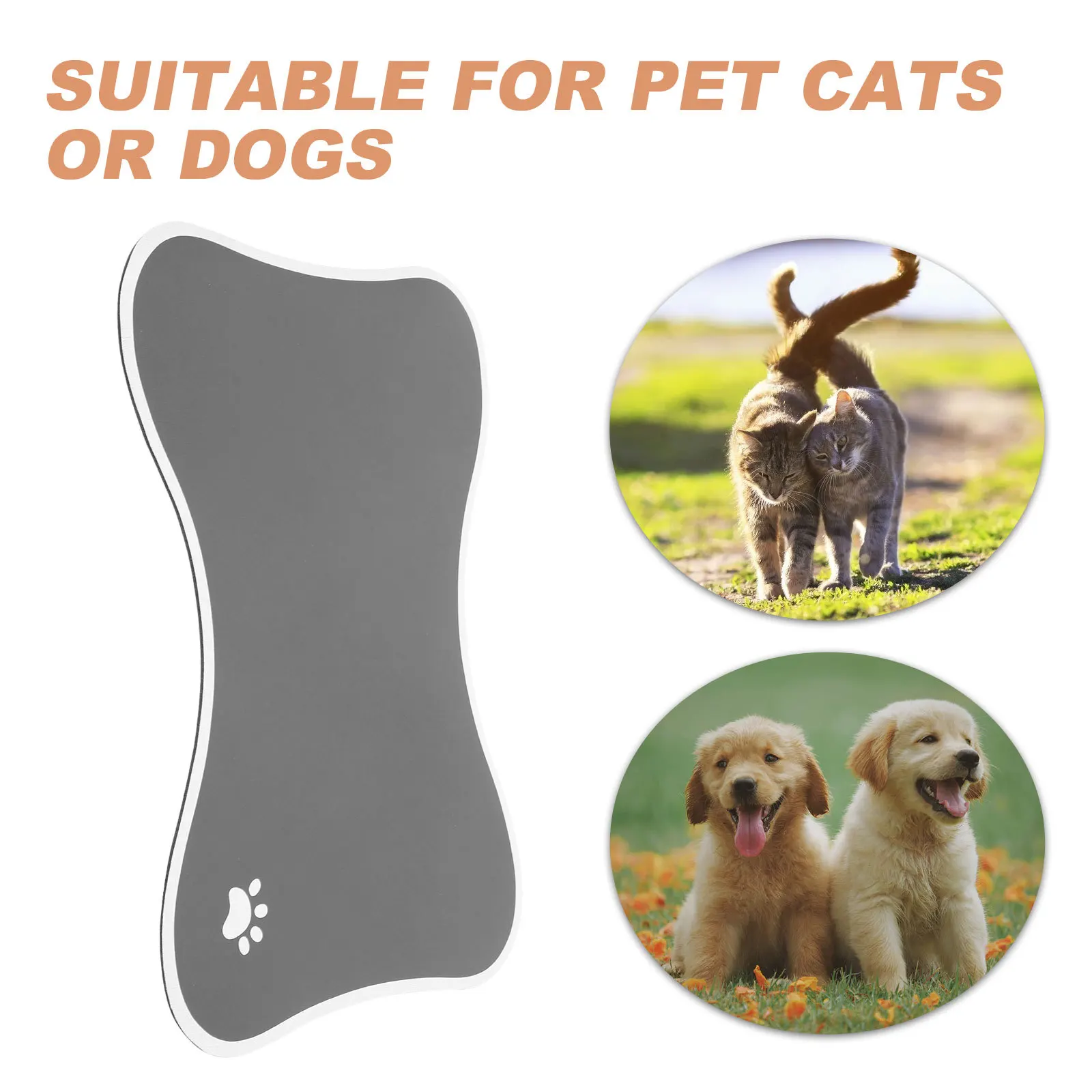 

Pet Feeding Mat Bone Shaped Absorbent Non-Skid Durable Puppy Feeding Placemat for Dog Cat Food Water Bowls Reusable Thick Pet