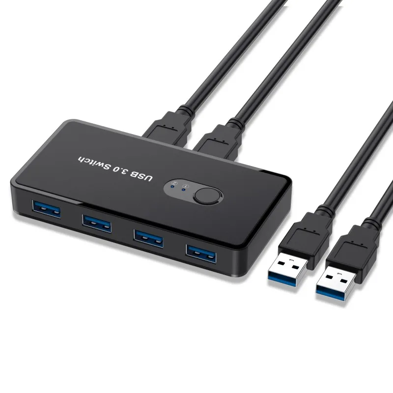 USB Switch USB 3.0 2.0 Switcher Switch for Windows10 PC Keyboard Mouse Printer 2 PCs Sharing 4 Devices USB Switch