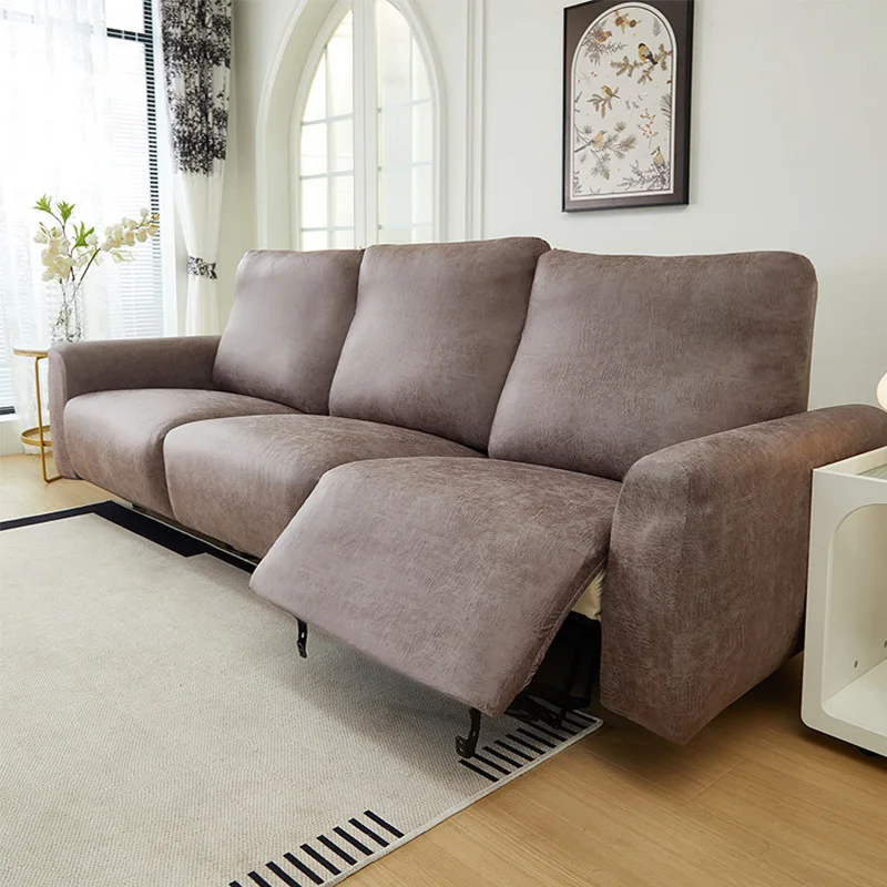 1/2/3 Seater Recliner Couch Covers Leather Like Recliner Sofa Covers 4/6 8 Pieces Washable Stretch Reclining Sofa Slipcovers