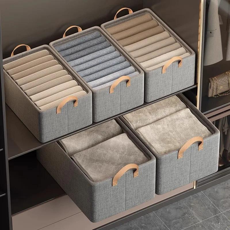 

Ящик для хранения одежды, органайзер для домашней одежды, брюк, тканевый шкаф для общежития, многослойная корзина для хранения артефактов