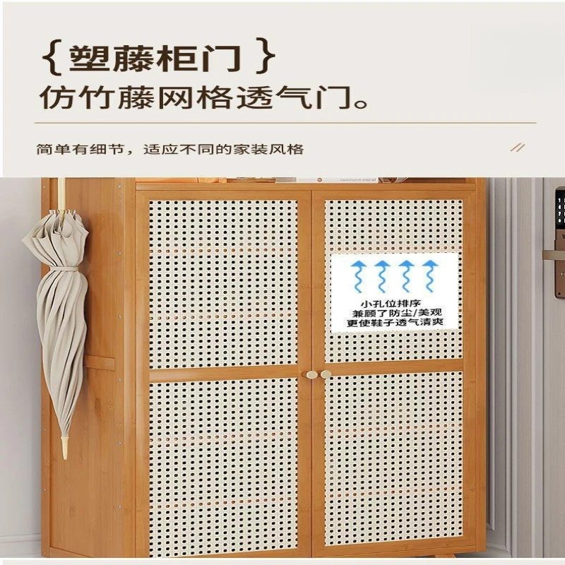 Shoe cabinet household door simple indoor rental house multi-layer storage 2026 new popular with door
