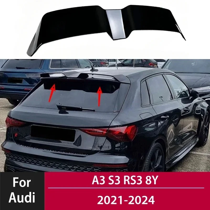 For Audi A3 S3 RS3 8Y Sportback 2021-2024 Car Rear Trunk Boot Roof Lip Lid Spoiler Cap Rear Trunk Spoiler Wing body kit Tuning