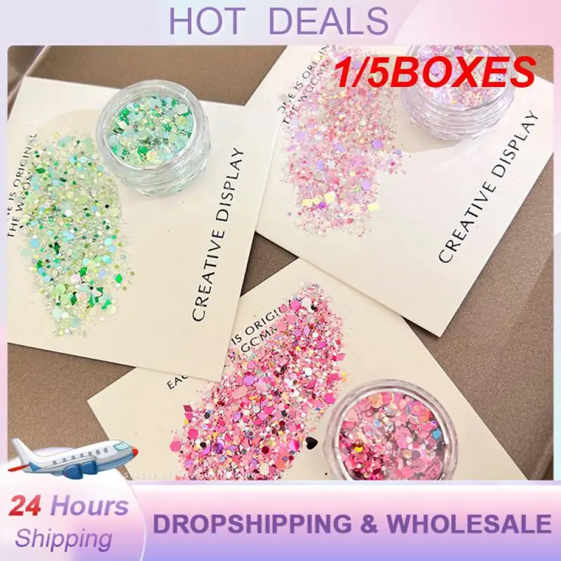 1/5BOXES Burst Sequins Safe To Use Toxic Free And Safe Single Box About 2.5g Per Capsule Health & Beauty Nail Sequins