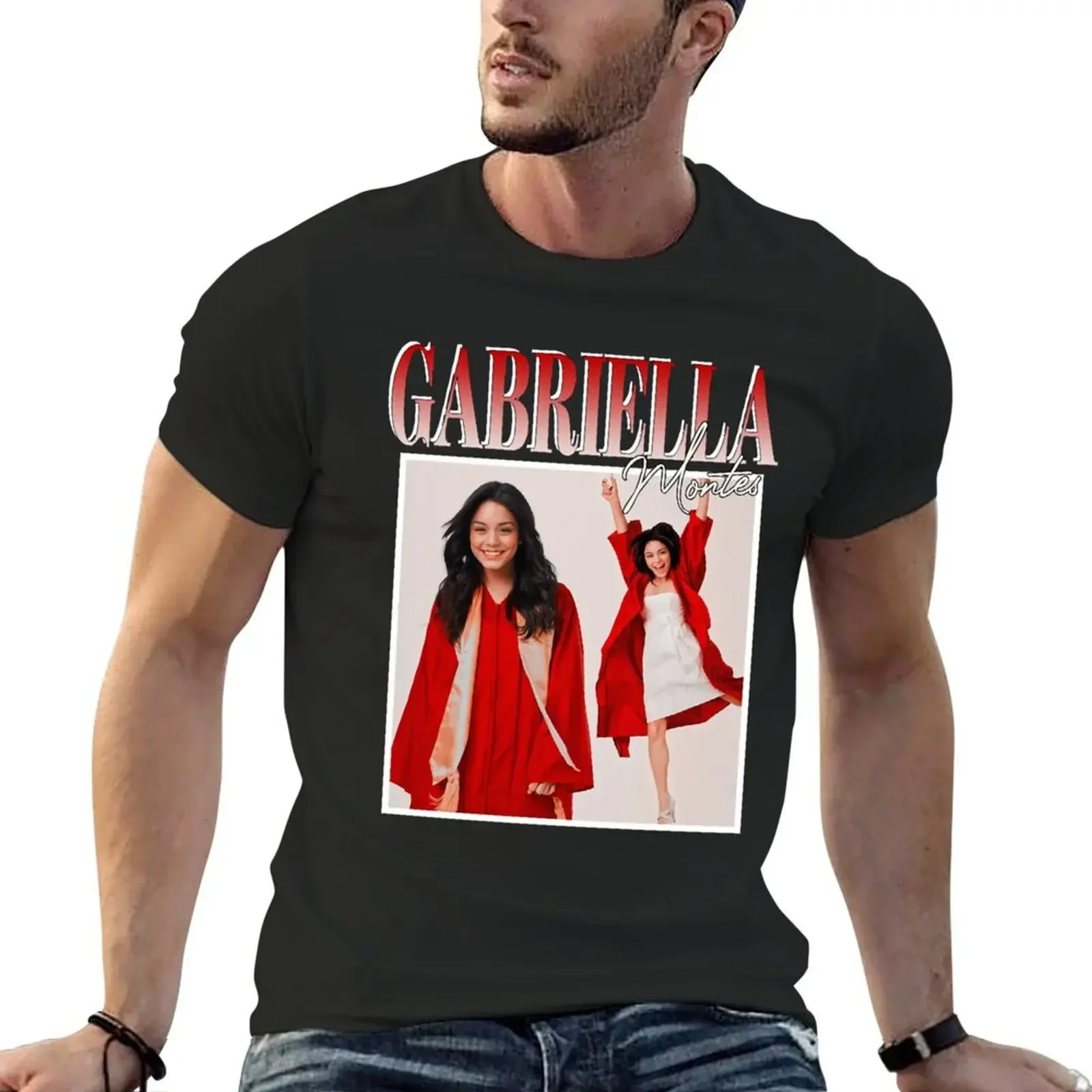 Day Gift for Gabriella montez T-Shirt new edition vintage clothes black t shirts for men