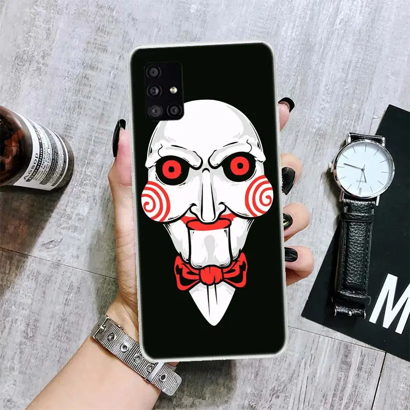 The Jigsaw Killer Horror Phone Case For Samsung Galaxy A14 A15 A13 A12 A54 A55 A53 A52 A04S A24 A25 A23 A22 A34 A35 A33 A32 A03S