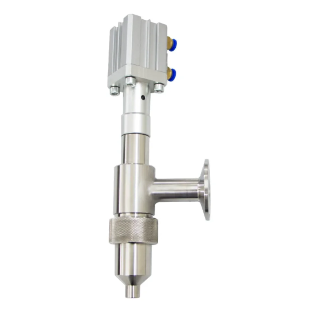 Cross-border Hot Sell 304 Stainless Steel Outlet Nozzle Anti Drip Straight Chuck Filling Head Pneumatic Filling Machine Accessor