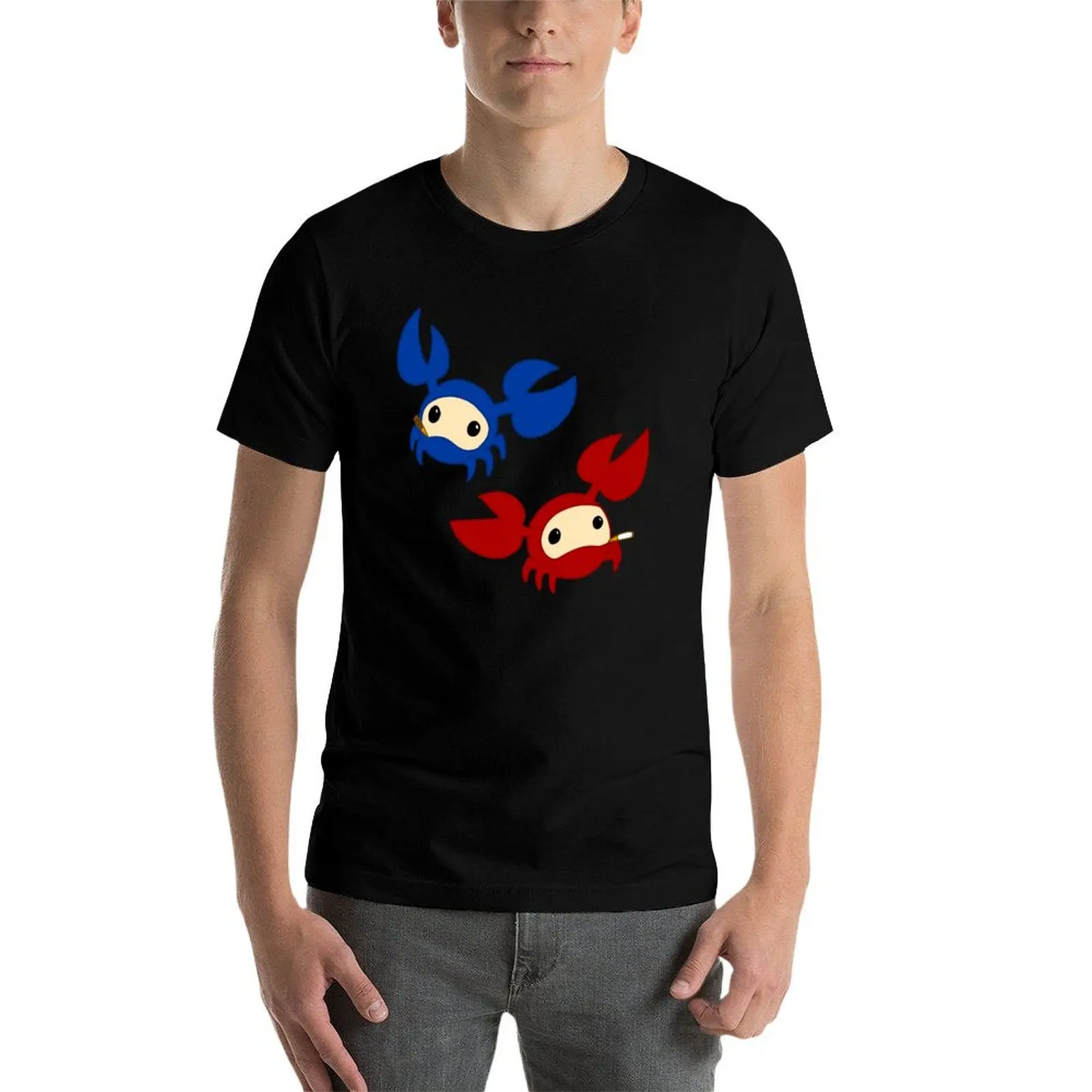 

Team Fortress 2 TF2 Blue and Red SpyCrabs T-Shirt t shirt man designer cotton t shirts high quality T-Shirt