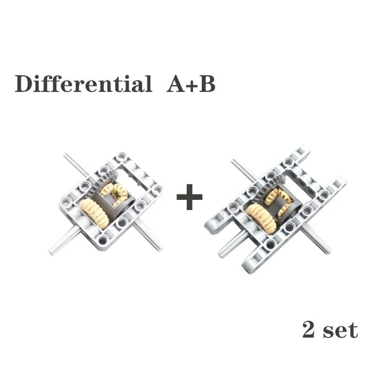 Engrenagem diferencial para blocos de construção, tijolos, casa de engrenagens, 28 dentes com furo redondo do eixo, peças técnicas, 65414, 65413, 62821