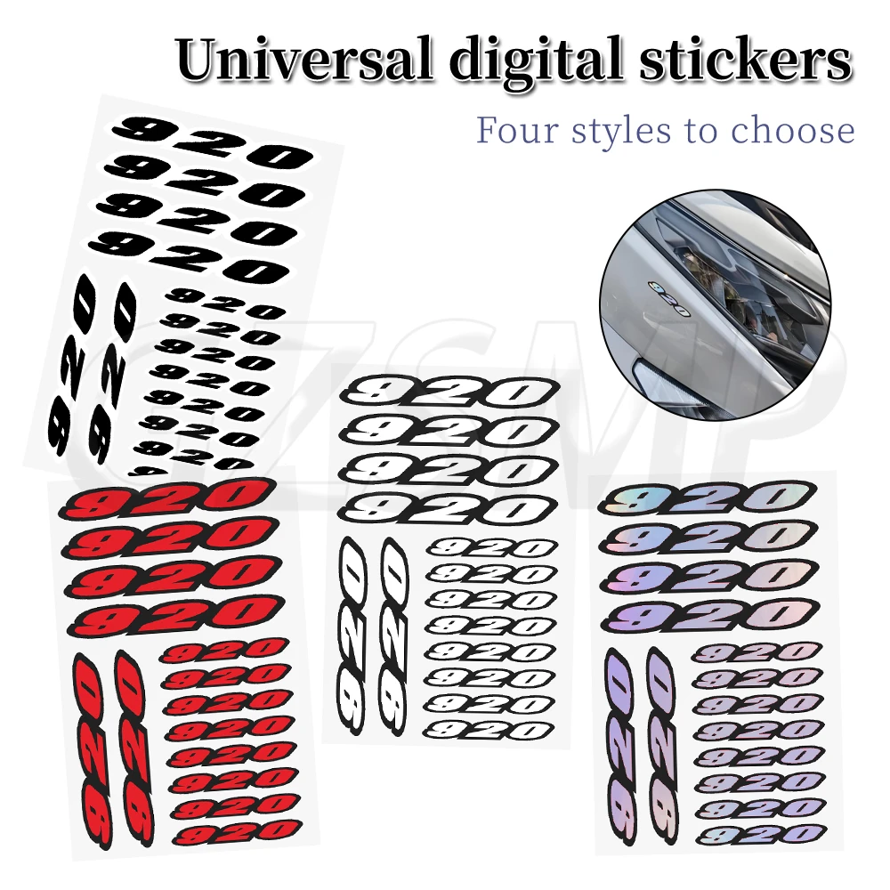 

Motorcycle Stickers Number 920 Fuel Tank Decoration Universal Decals Fit for Augusta Brutale 920