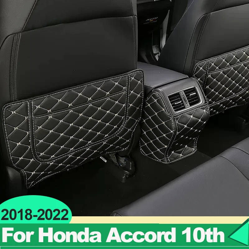 

Кожаная накладка на заднее сиденье автомобиля для Honda Accord X 10, 2018, 2019, 2020, 2021, 2022, защитная накладка от детей, аксессуары для защиты от грязи