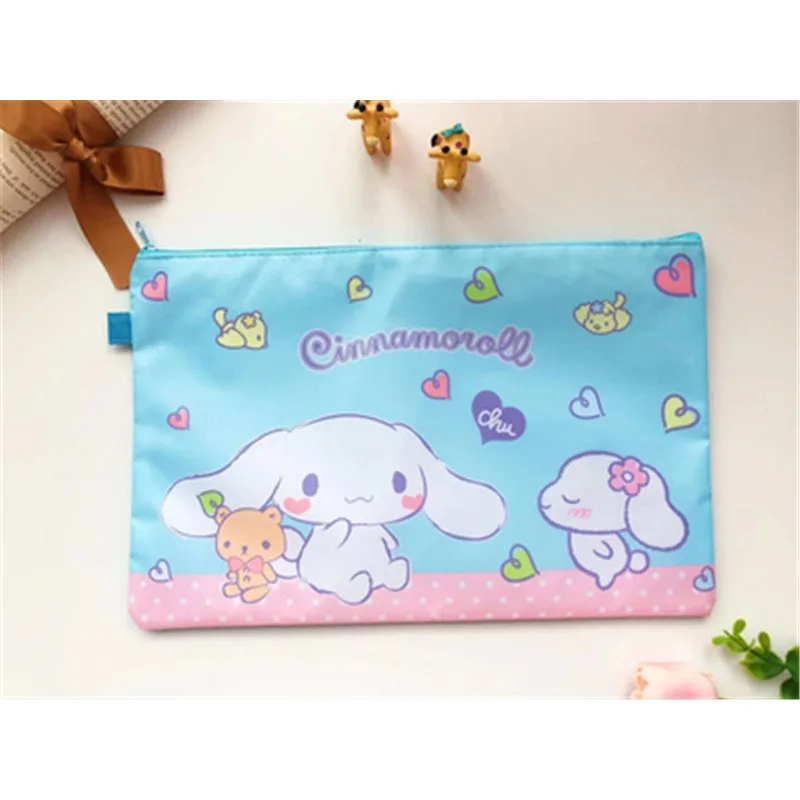 New Sanrio Hello Kitty A4 File Folder Stationery File Book Test Paper Storage Large Capacity Bag School Office Supplies Folder