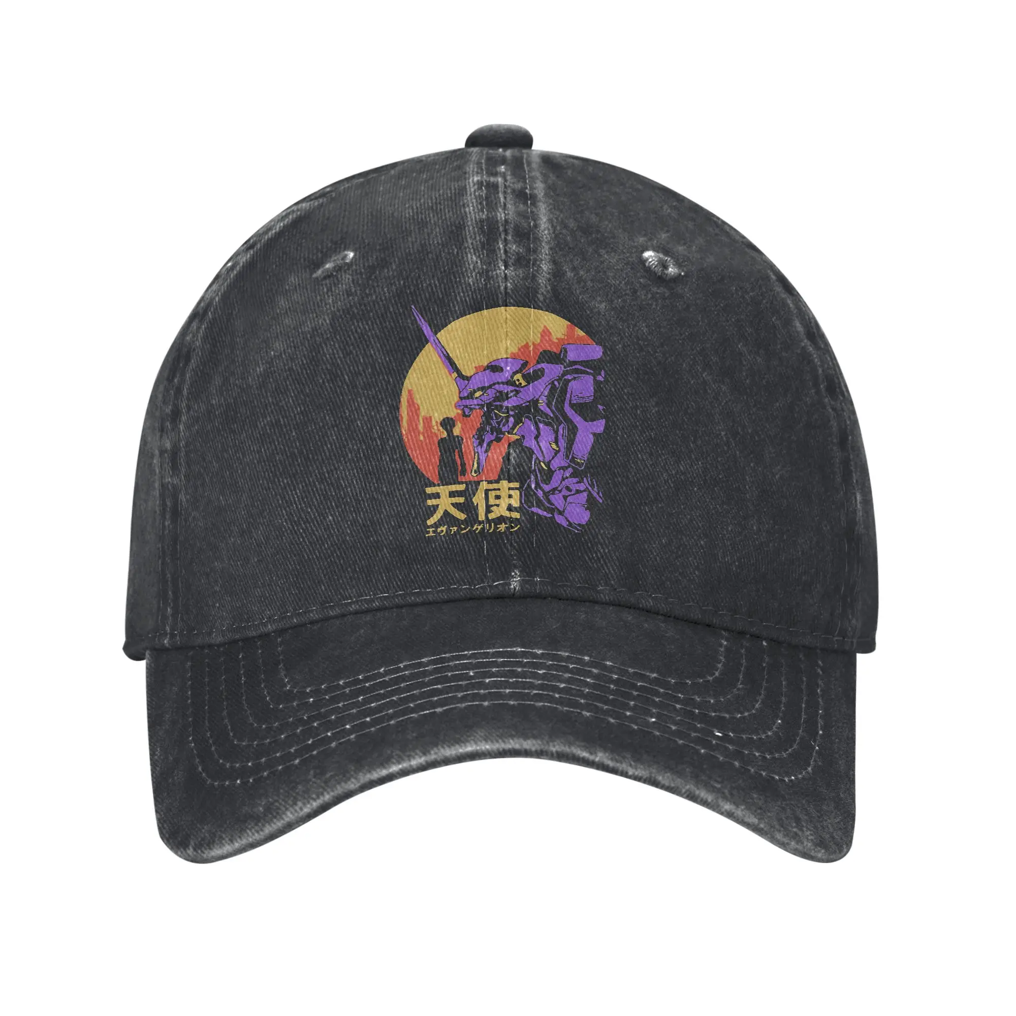 Summer Cap Sun Visor Neon Genesis Evangelion Hip Hop Caps Eva Cowboy Hat Peaked Hats