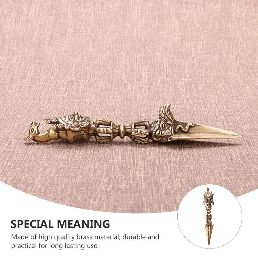 

Brass Vajra Pestle Copperware Dharma nament Home Decoration Retro Craft Feng Shui Office Yoga Room Temple Museum Lightweight