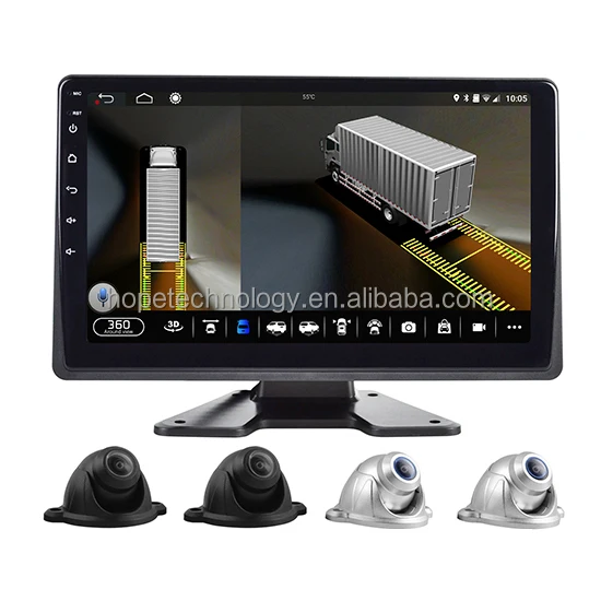 HOPE Manufacturing 360 Panoramic Bird View AI Pedestrian Detect Fleet Management DVR For Bus Truck