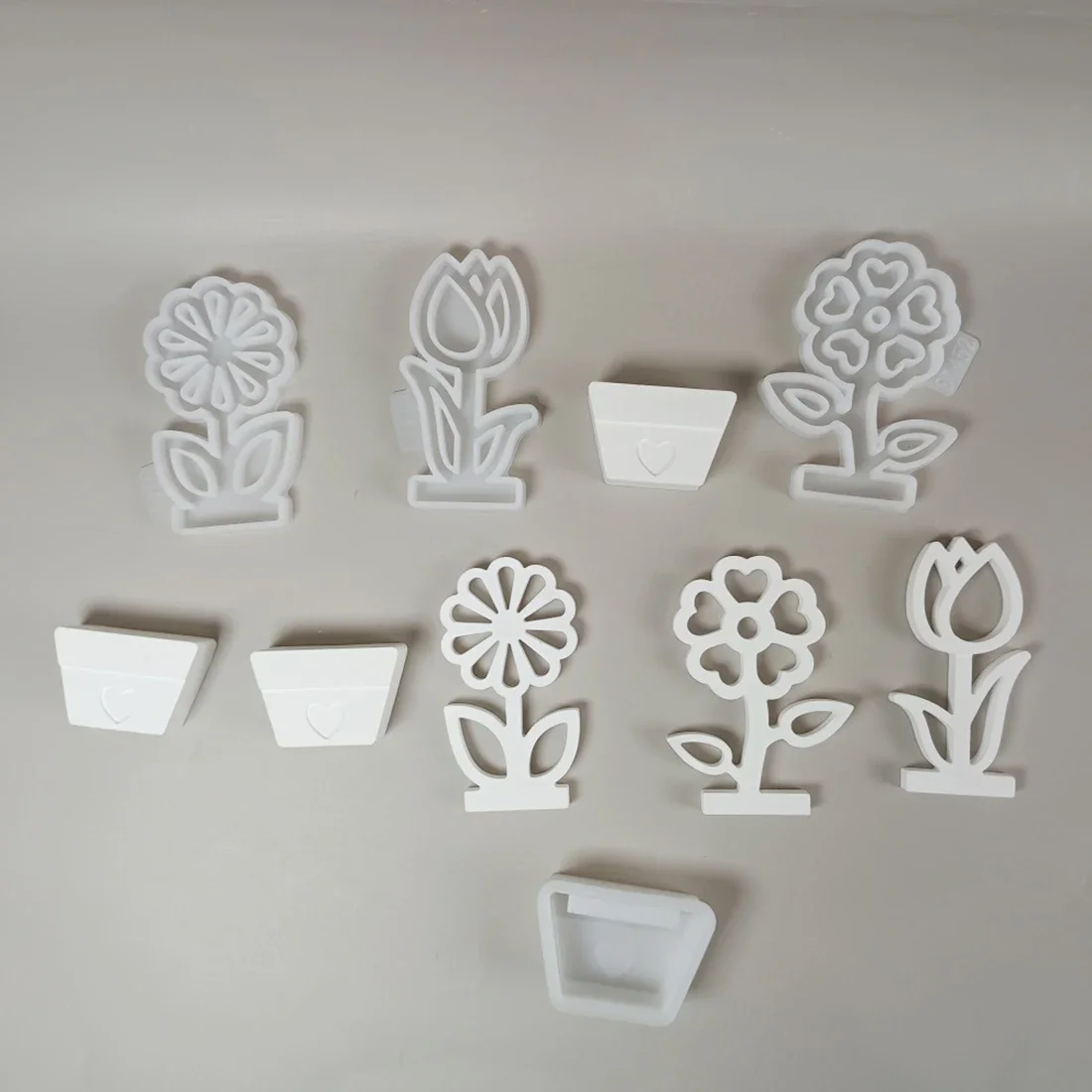 

Flower Pot Splicing Ornament Silicone Mold DIY Cement Gypsum Small Flower Pot Ornament Mold Home Decoration Handmade