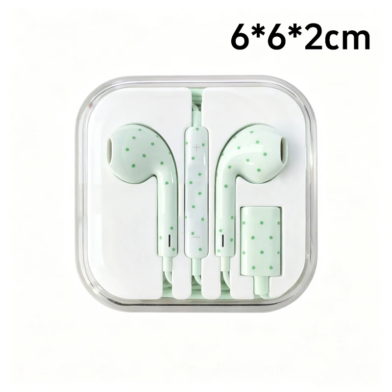 Cute Polka-dot Star Type C Earphone For Mi Iphone Samsung Headset Hifi Gaming Music Wired Earbuds Korean Style In Ear Headphones view 6