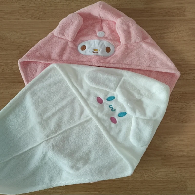 Sanrio Dry Hair Hat Anime Melody Jade Gui Dog My Melody Bath Hat Kawaii Cute Super absorbent Home Bathroom Towel Girl Gift