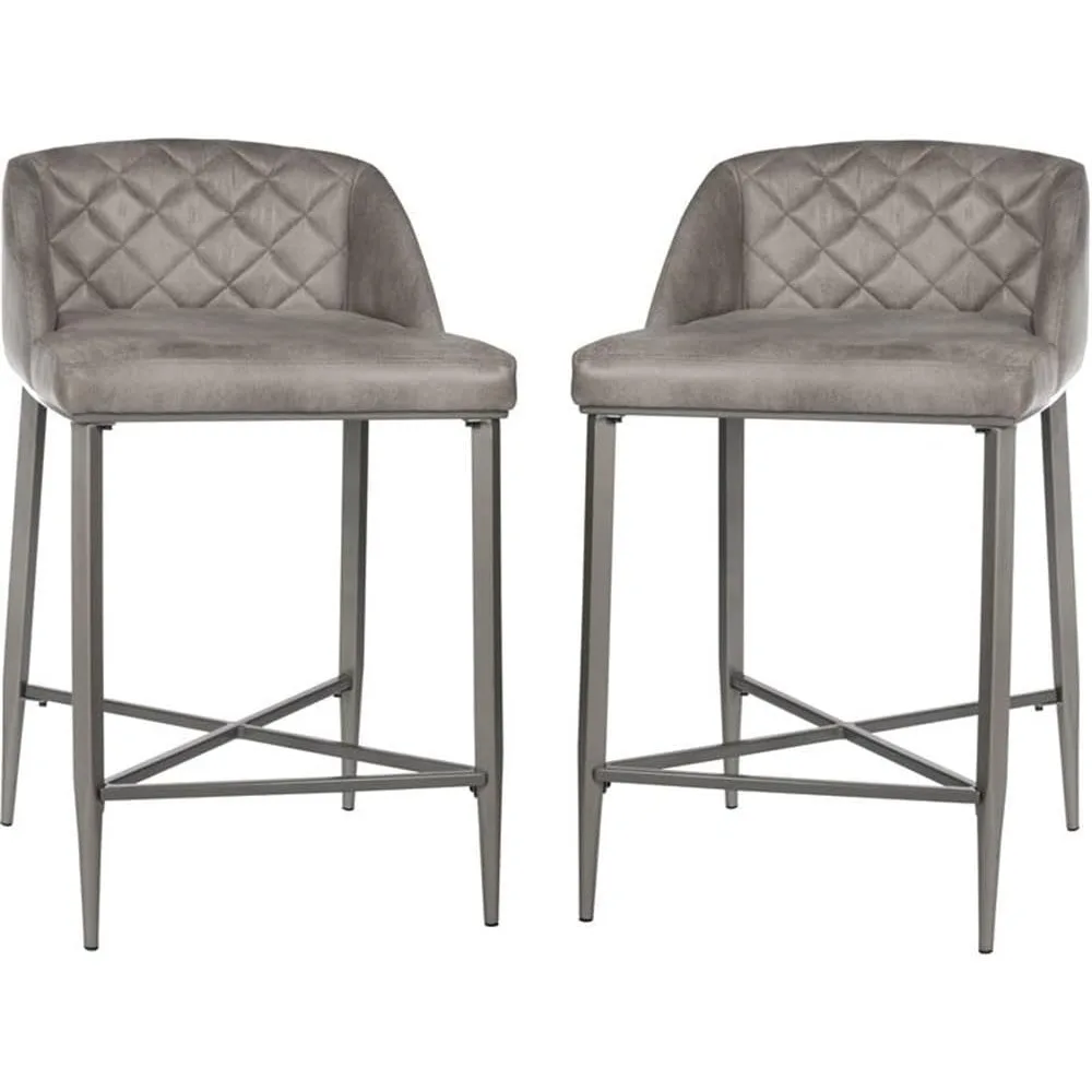 

Furniture Phoenix Counter Height Stool (Set of 2), Gray bar stools sillas para barras