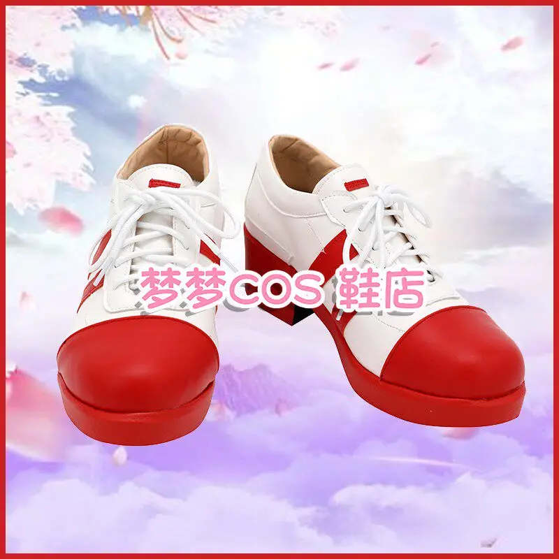 Anime Pretty Derby Special Week Cosplay Shoes Red Short PU Leather Flat Sole Boots For Halloween Carnival