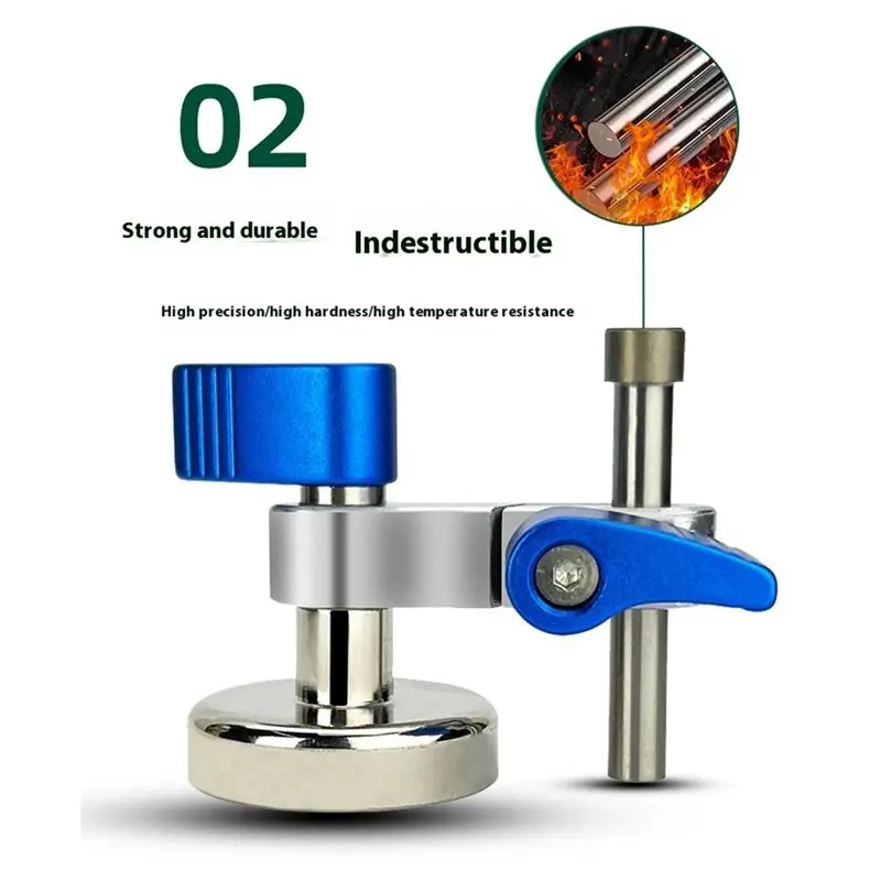 A02F-Parallel Magnetic Suction Auxiliary Vise Vice CNC Workpiece Locator Magnet Locator Positioner Self Centering