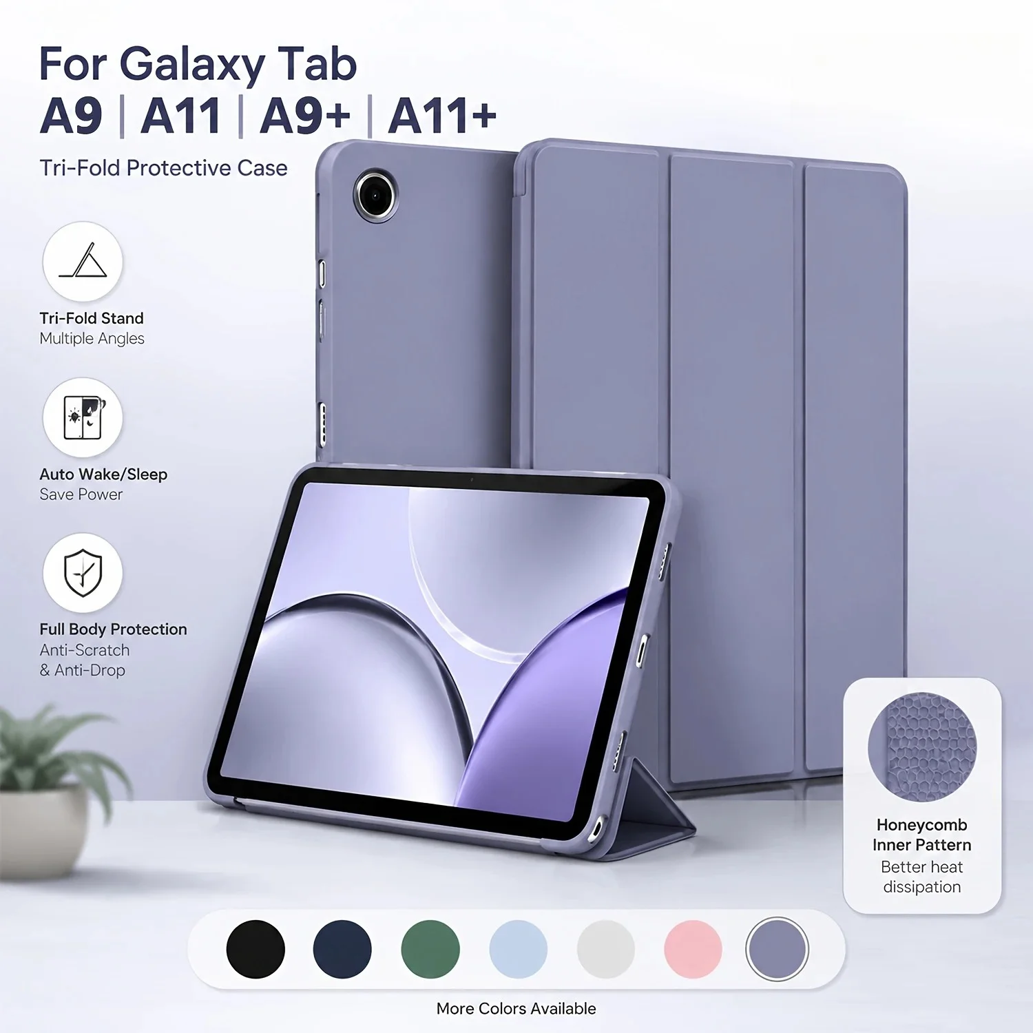 For Samsung Galaxy Tab A7 A8 A9 A11 S6 S7 S8 S9 S10 FE + Lite Plus 8.7 10.4 10.5 10.9 11 Magnetic Flip Smart Cover Tablet Case