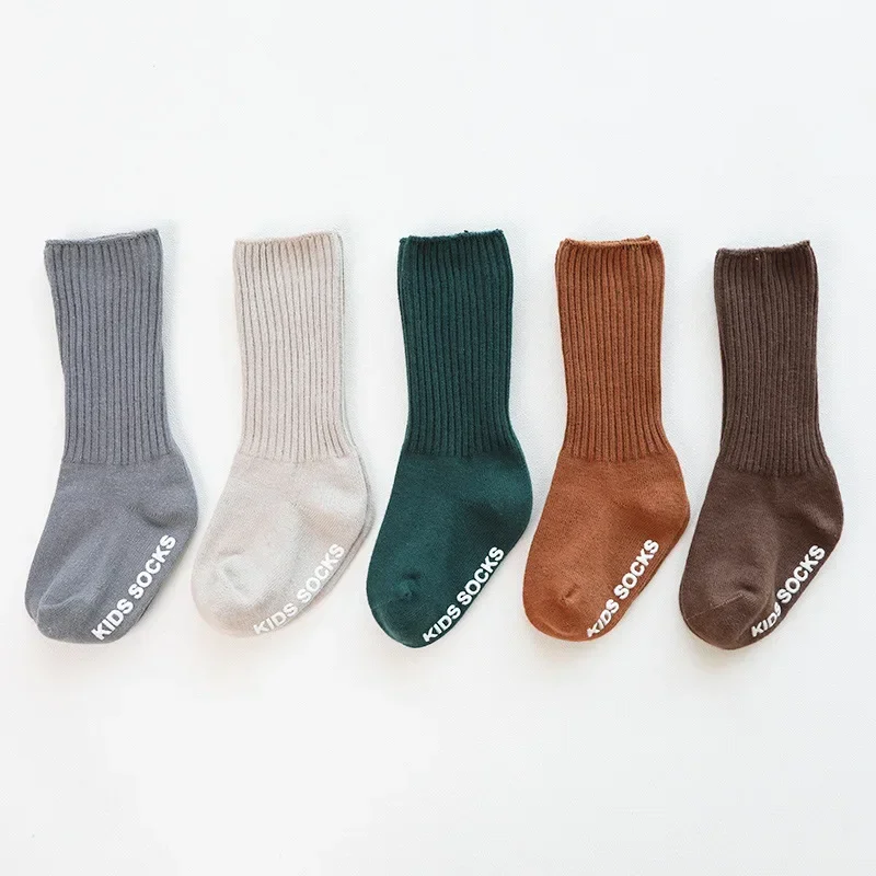 New Spring Autumn Baby Mid-tube Sock Children's Non-slip Fashion Comfortable High Elastic Infant PilePile Socks Toddler Boots