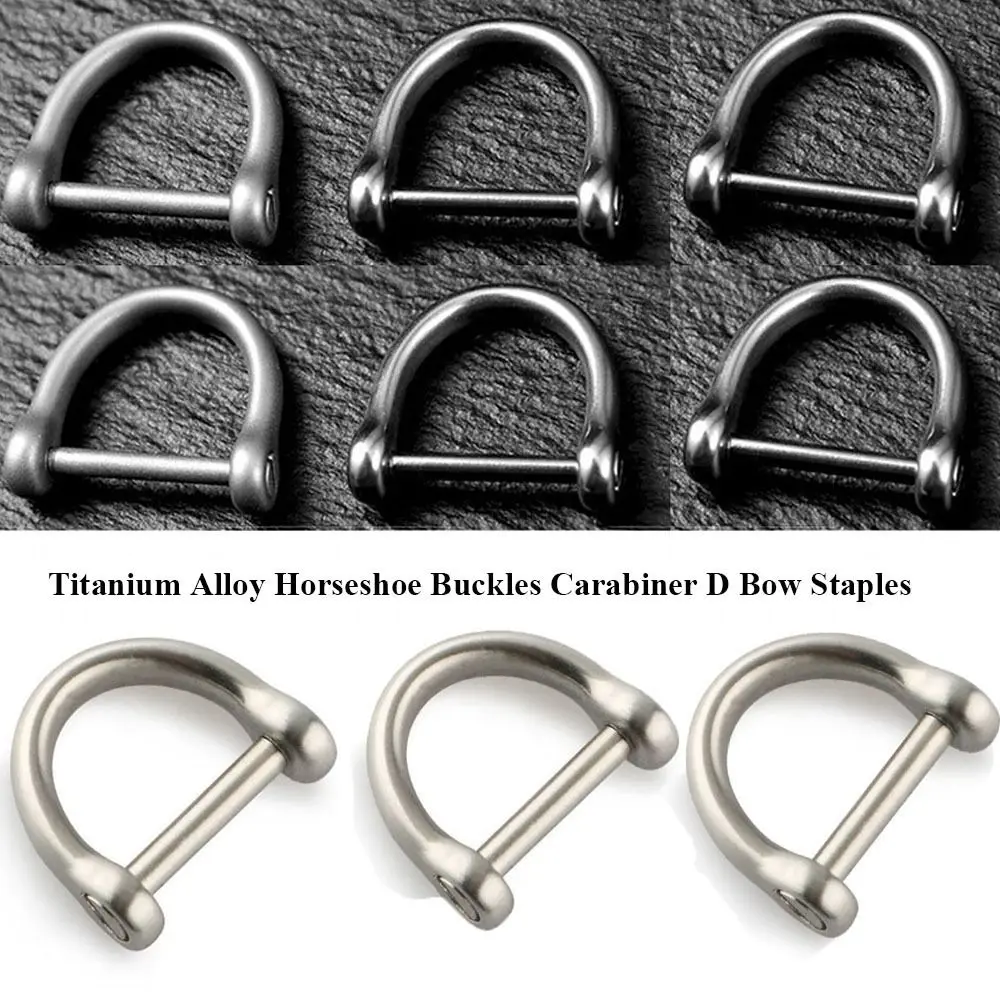 

Horseshoes Buckles New Titanium Alloy High Quality Carabiner Shackle Key Ring Outdoor Accessories