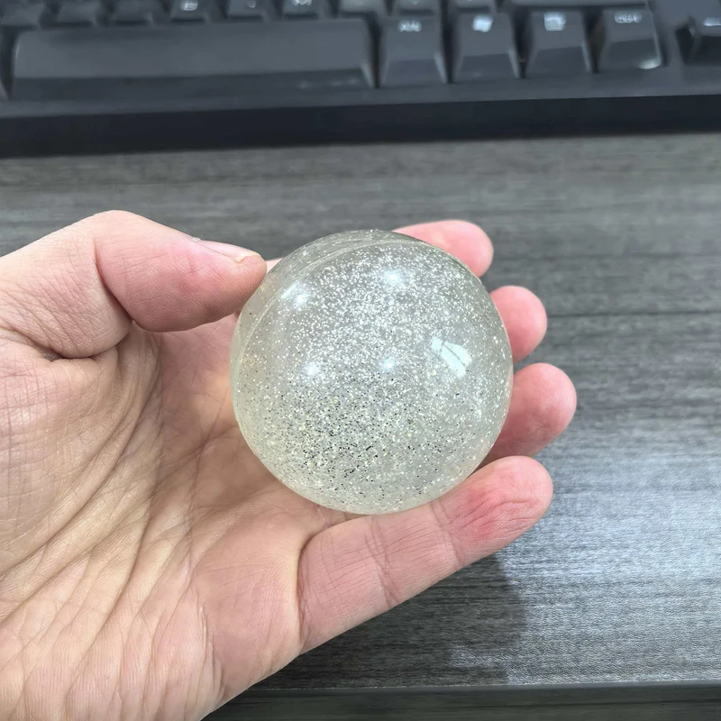 1PCS Glitter Grote Rubberen Bouncy Ballen 55MM Balle Rebondissante Party Gunsten Kous Kleinigheidjes Cadeaus Voor Kinderen Jongens meisjes