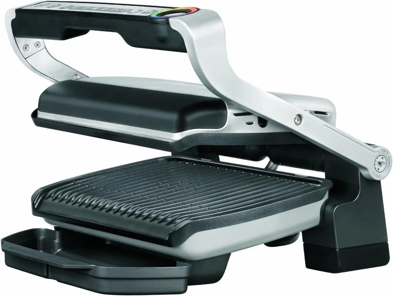 T-fal Aço Inoxidável Grill Elétrico, 4 Porções, 6 Modos de Culinária Automática, Grelhar Inteligente, Raro a Bem-morre 1800