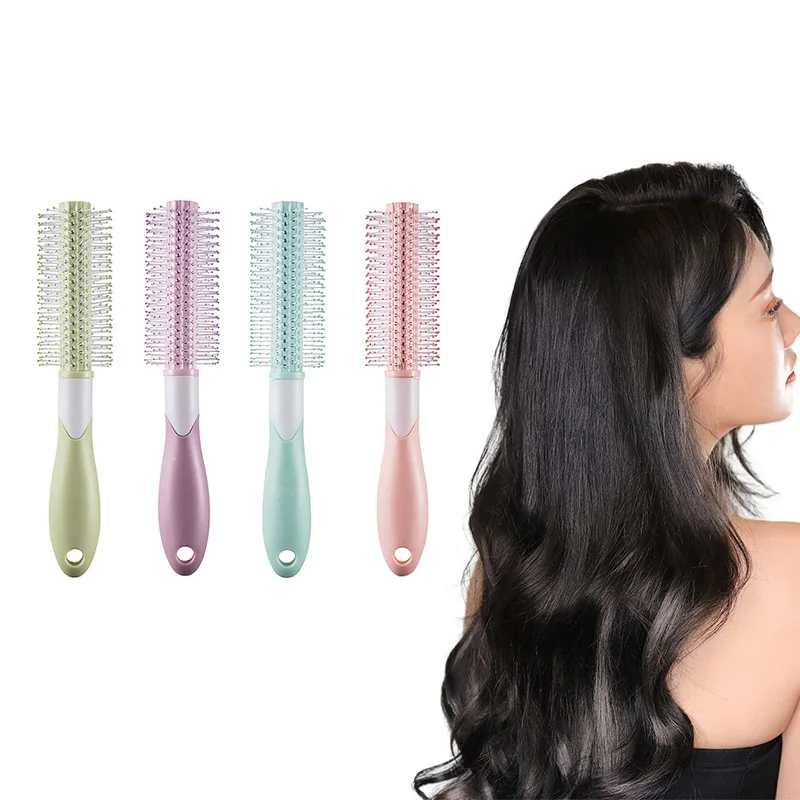 1 قطعة مشط الشعر المستديرة مشط دائري لفة مشط الشعر ضربة داخلية تهب نمط مستقيم الشعر أداة تصفيف الشعر المنزلية #1