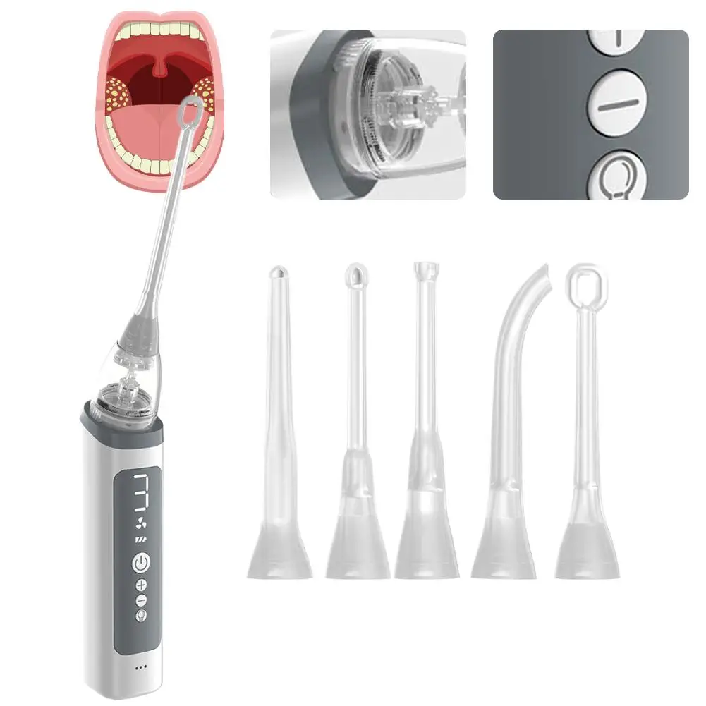 

Tonsil Stone Remover Tool, Tonsil Stone Removal Kit Vacuum Safe Hygiene Suction Oral with Pump, Bad Relief Care Breath Clea K9I1