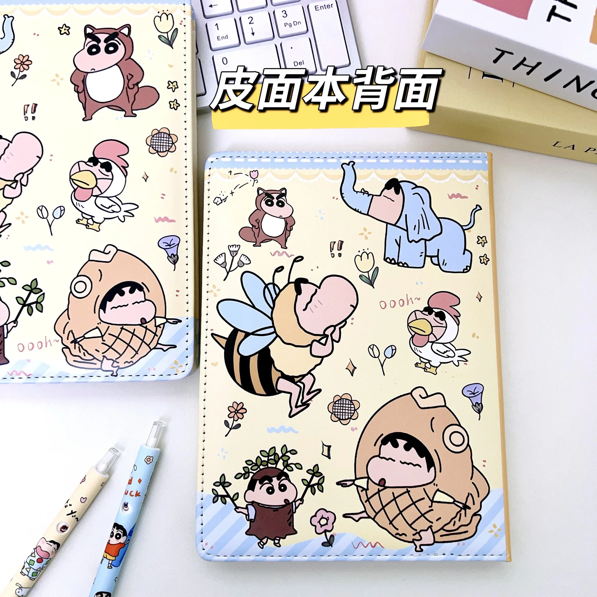 

Crayon Shin chan Notebook Cartoon Color Page Notebook Versatile Small New A5 Leather Diary Notebook Handbook Color Page Notebook