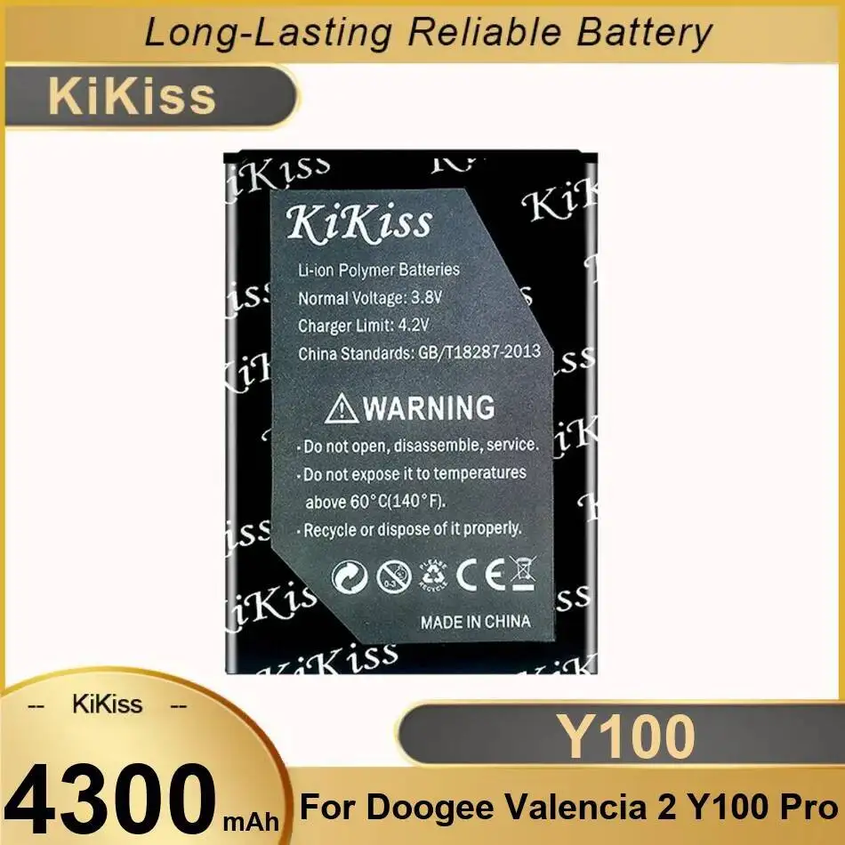 

4300 мАч, безопасный для Doogee Valencia 2 Y100 Pro, прочный аккумулятор для мобильного телефона