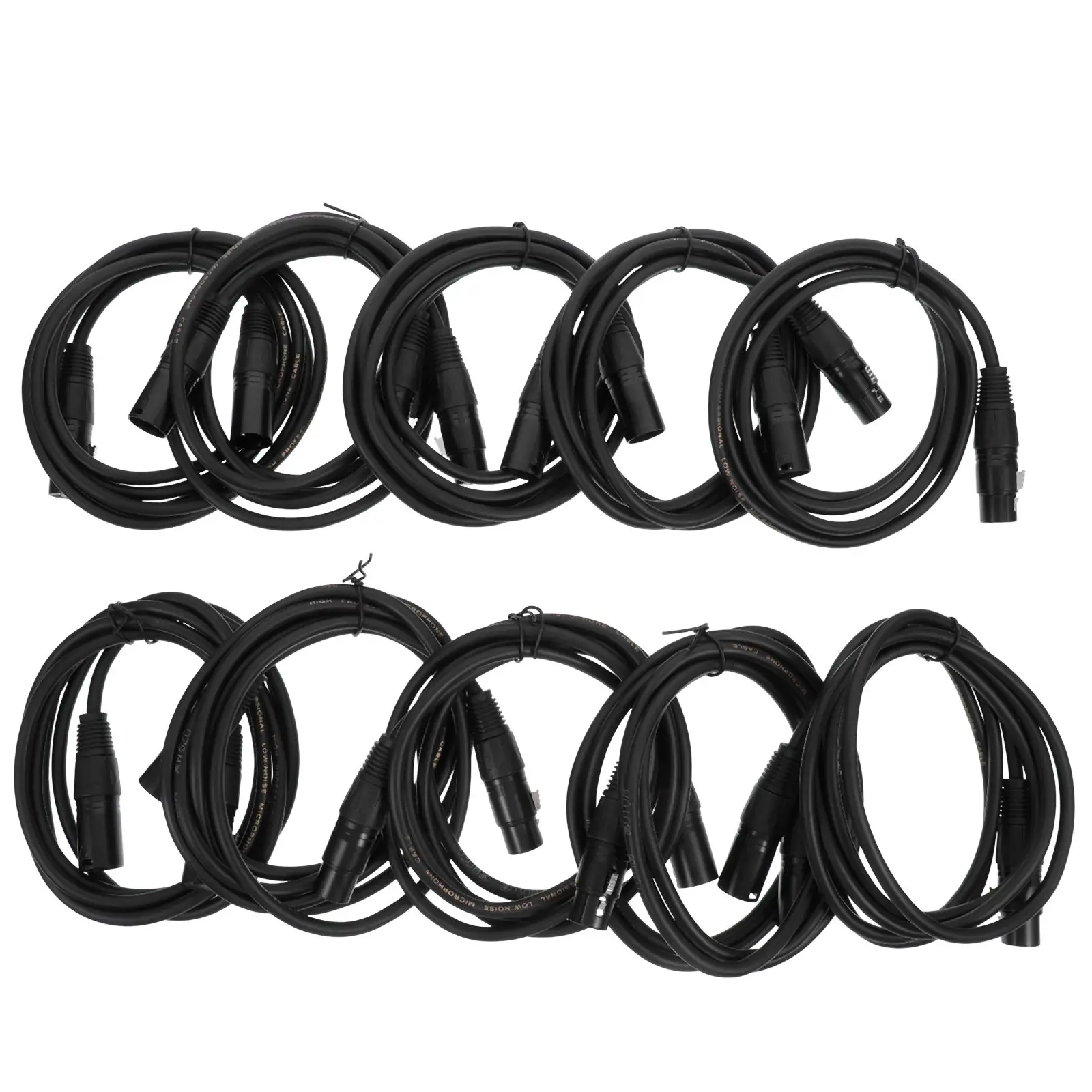 

10 Pcs Audio Line Signal Cable DMX Microphone Professional Stage Lighting 3-Pin Moving Head