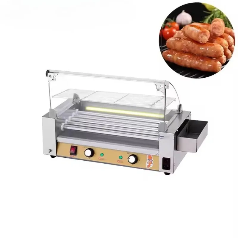Hot Dog Machine Stainless Steel 220V Motor New Condition Sausage Tying & Roast Function for Restaurant Home & Hotel Use
