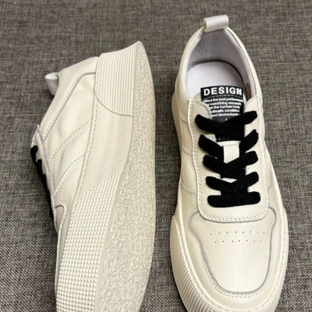 Men's leather fashionable new trendy versatile breathable casual sneakers trendy shoes