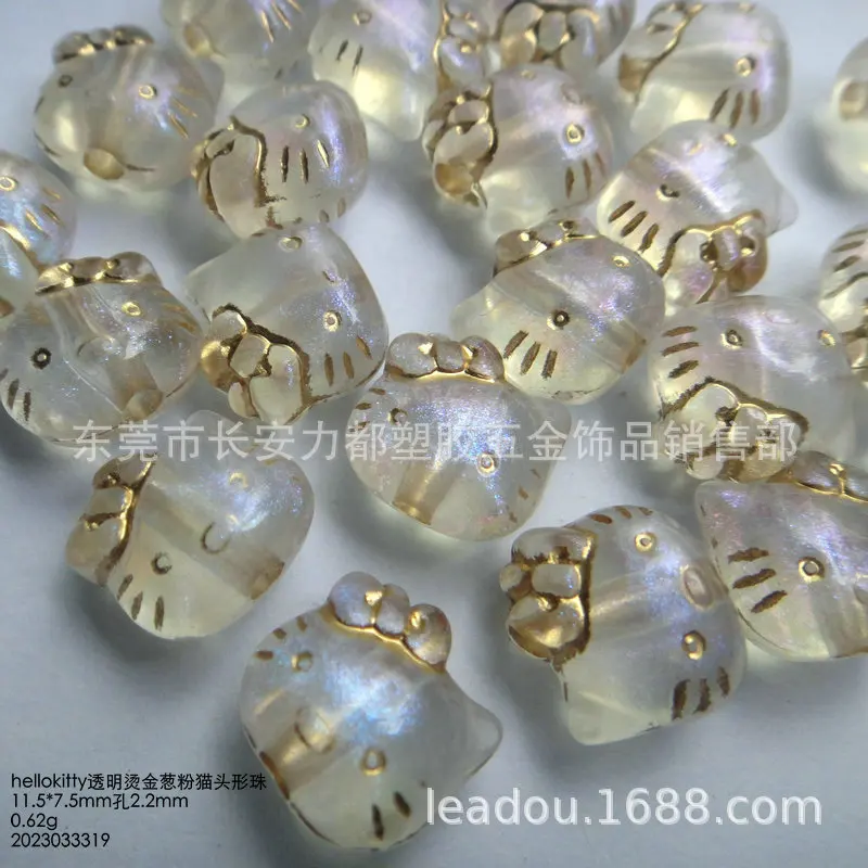 

100pcs Hello Kitty Accessories Cute Women DIY Kt Anime Cartoon Keychain Phone Case Clothes Backpack Material Girl Gift Wholesale