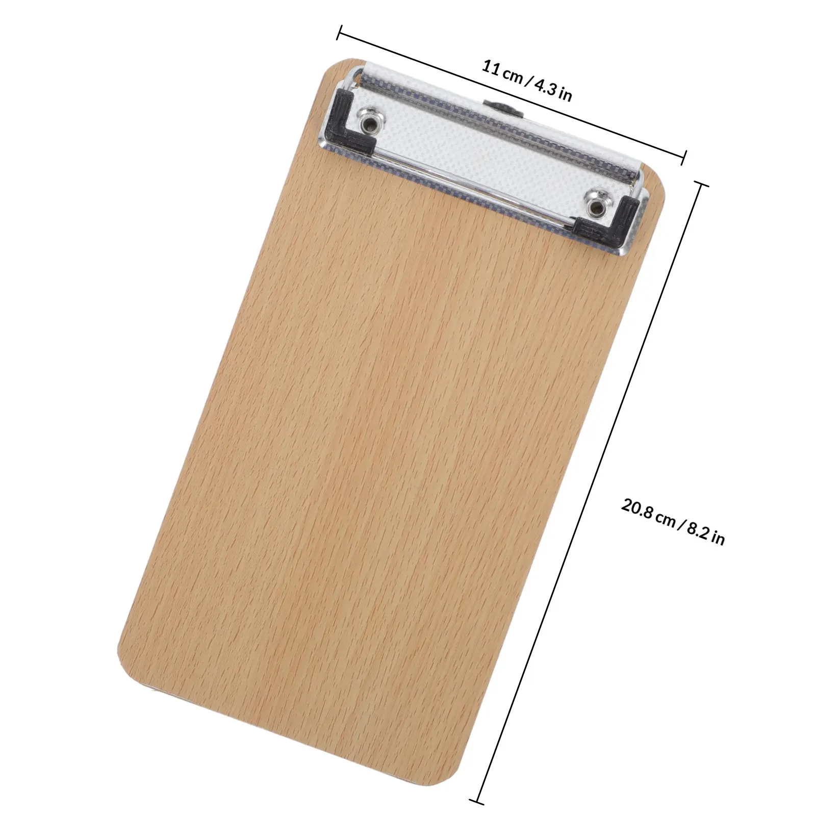6pcs Wooden Clipboard Menu Holder – Lightweight Portable File Clip for Office, Restaurant & Classroom