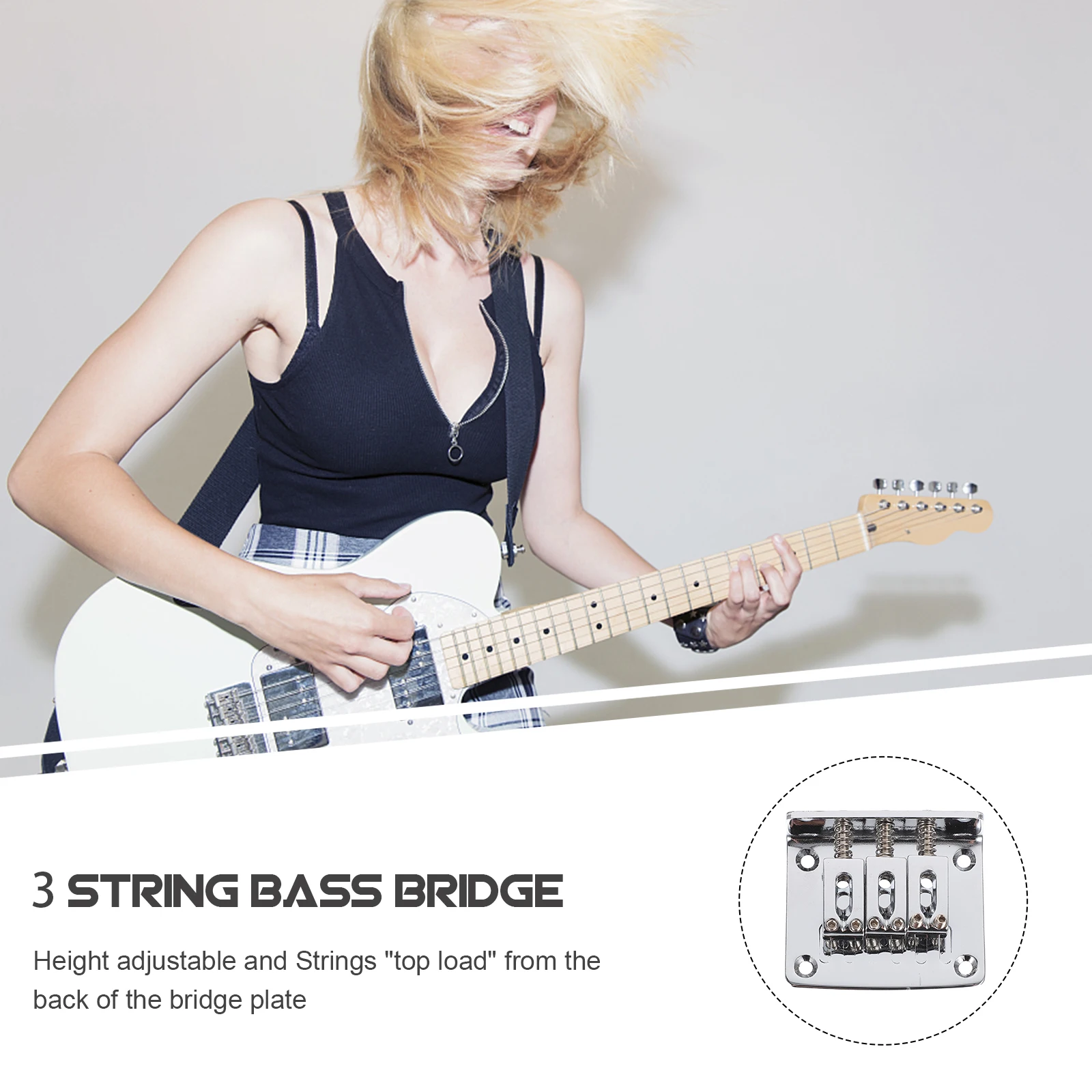 

Sanxian Flat-head Guitar Bass Vintage Style with 4 Screws Short Hair