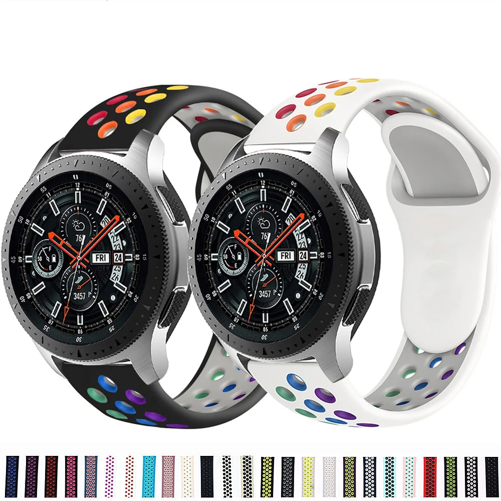 Silikonarmband für Samsung Galaxy Watch 4/Classic/3/46mm/42mm/Active 2/Gear S3 Uhrenarmband Huawei GT/GT2/Pro Armband 20mm/22mm