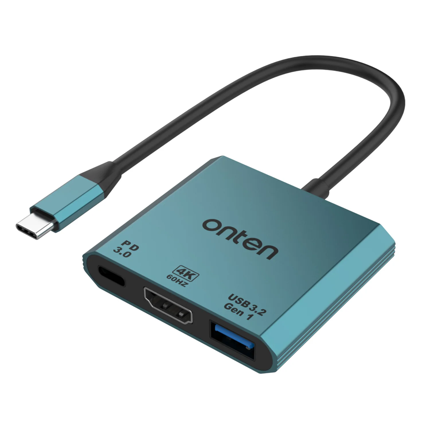 

ONTON Original OTN-UC301 3-in-1 USB-C to HDTV 4K@60Hz Adapter USB 3.1 Gen 1 Thumderbolt 3 to HDTV 4K@60Hz Video Converter