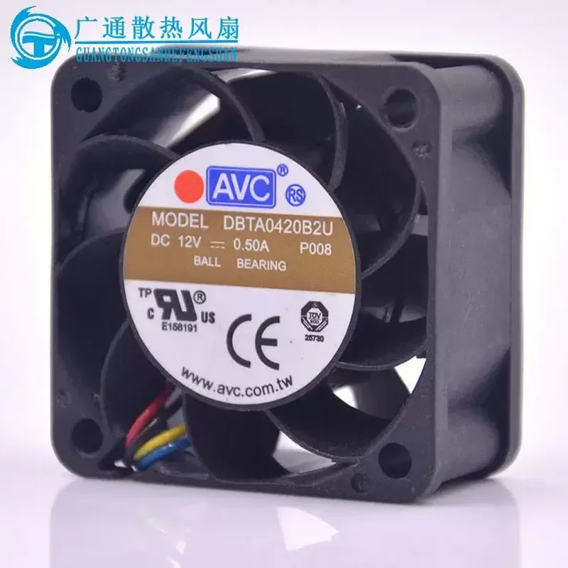 for AVC DBTA0420B2U 4020 12V 0.50A 4-wire PWM High Speed Cooling Fan Original Device