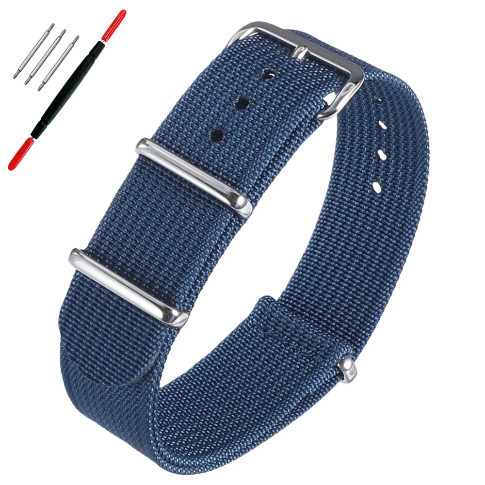 Neues geripptes Nylon-Uhrenarmband, universelles Segeltuch-Uhrenarmband 16mm 18mm 19mm 20mm 21mm 22mm 24mm, Militäruhrenarmband – Detail 15