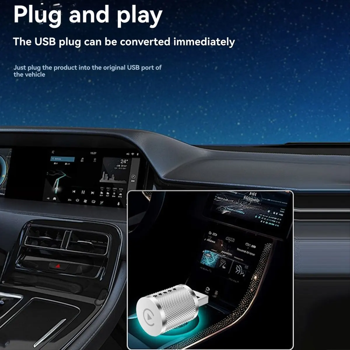 《Factory Direct》2in1 Wireless Carplay Adapter USB Dongle Smart Carplay & Android Auto Adapter Wired Carplay to Wireless Plug and