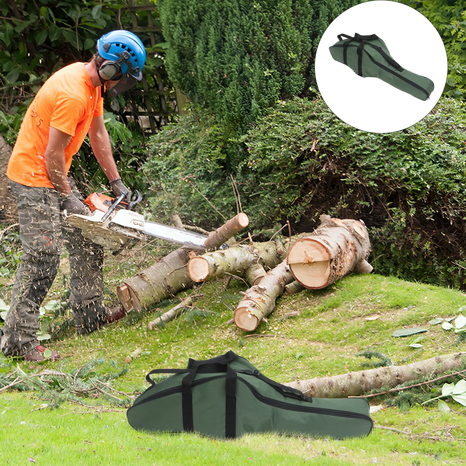 

Chainsaw Bag Durable Canvas Large Capacity Handheld Portable Chainsaw Carrying Case Storage Pouch Protection Tote Outdoor